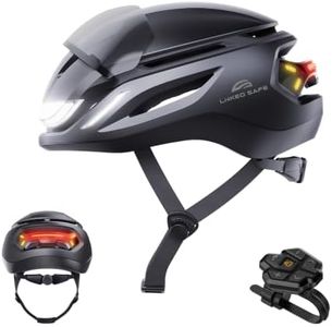 Ultra Smart E-Bike Helmet, NTA8776 / CPSC 1203 / CE EN1078 Certified, Magnetic Visor, Customizable Front and Back LED Lights with Turn Signals, 360° Visibility, Cycling Helmet for Adults (Black, M)