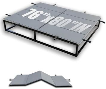 YRKUOEFD Bunkie Board King Size (76x80) - Premium 10mm Heavy Duty Low Profile Bed Board for Under Mattress, Breathable & Moisture Resistant,Noise Minimizing, Fits Metal FramesPlatform Beds (Grey)