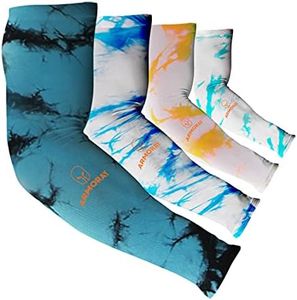 ARMORAY Arm Sleeves for Men & Women- UV Sun Protection - Tattoo Cover Up - Athletic Sports Sleeve for Golf Running Football (Tie Dye Collection 4 Pair)