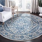 Safavieh Brentwood Collection BNT832M Area Rug, 11' Round, Navy/Light Grey