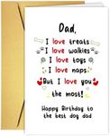 RUALOVE Cute Dog Dad Birthday Card,