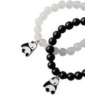 SUPER SOFTENER Panda Love Black & White Bracelet For Unisex Adult (Pack Of 2)