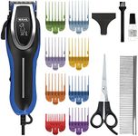 Wahl Dog Clippers, U-Clip Dog Grooming Kit with Colour Coded Combs, Full Coat Dog Grooming Clippers, Low Noise Corded Pet Clippers