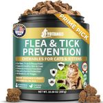 YOTANGO Flea and Tick Prevention for Cats Chewables, 200 Soft Treats Natural Flea Chewables for Cats, Cat Flea & Tick Control, Skin & Coat Support for Kitten Cat - All Breeds & Ages