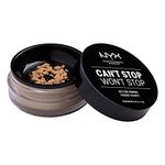 NYX Professional Makeup Can't Stop Won't Stop Setting Powder, Loose Format, Matte Finish, Oil Absorbing, Vegan Formula, Shade: Medium