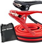 CARTMAN 10 Gauge 12 Feet Jumper Cables UL Listed Heavy Duty Booster Cables with Carry Bag