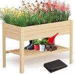 Highpro Wooden Raised Garden Bed wi