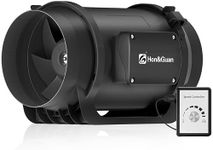 Hon&Guan Inline Duct Fan 469 CFM, 6 inch inline fan Duct Booster Fan with Variable Speed Controller EC Motor, 6 inch Duct Fan for Heating Cooling Booster, Grow Tents, Hydroponics.…