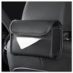 Car Tissue Holder with Strap,Leathe