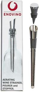ENOVINO Aerating Wine Pourer, Strainer and Stopper
