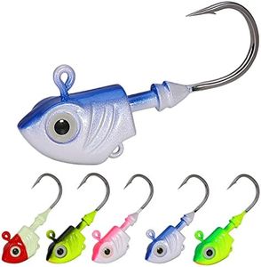 Sougayilang Swimbait Jig Head Lead Flats Jig Head Bait Lead Weighted Hooks Fish Jig Heads Fishing Accessories-5PCS-1/2oz(15g)