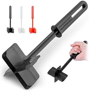 Simple Craft Meat Chopper - Premium Meat Masher, Ground Beef Masher, & Hamburger Chopper Utensil - Perfect For Turkey, Mashed Potato, Baking, Cooking & More (Black)