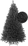 BPIL Large Colorado Pine Artificial Christmas Tree Tips with Metal Stand Beautiful Xmas Stackable Tree BLACK (Black, 7ft (1000 Tips))