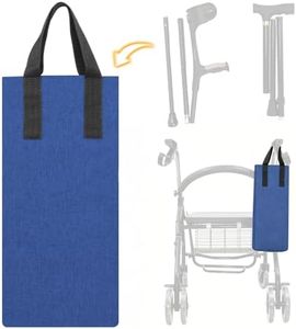 SCURAOBEA Folding Cane Storage Bag, Portable Nylon Pouch for Walking Canes, Crutches & Umbrellas, Waterproof Wear-Resistant Travel Organizer for Elderly & Disabled(Blue