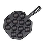 SOGA 18CM Cast Iron Takoyaki Fry Pa