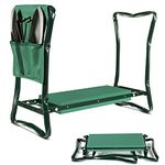 Crystals GK99 Garden Kneeler with Handles & Tools Bag [3in1,Padded Seat,Folding,Space Saving,Green] 59 * 28 * 49cm