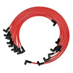 Universal Spark Plug Wire Set - 8.5mm Red High Performance - Compatible with Chevy GM SBC BBC Engines Small Block 305 307 327 350 Big Block 427 454 502 and More with HEI Distributor