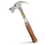 Estwing E20C Claw Hammer, Leather Grip Hammer, Smooth Face, 20-Ounce, 12.5-Inch