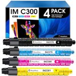 MasaiMara (17,500 Pages Compatible Toner Cartridges Replacement for Ricoh 842378 842379 842380 842381 for Ricoh IM C300 IM C300F IM C400 IM C400F IM C400Sf Printer (Black Cyan Magenta Yellow, 4-Pack)