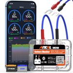 ANCEL BM200 Car Battery Tester 12V Automotive Battery Monitor Bluetooth Auto Battery Load Tester with Cranking Charging Test Alarm Record Voltage History Voltmeter for Car/RV/Motorcycle/Truck/Boat
