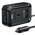 Portronics Car Power III Pro 200W Car Power Inverter with Universal AC Socket, 65W Type-C PD, 30W Type-C PD, Dual 18W USB, Real-Time Voltage Display, 12V Car Plug, Compatible with Laptops & Phones