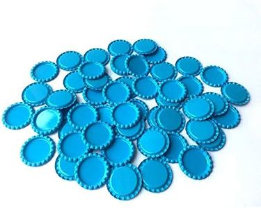 (Light Blue) - HAWORTHS 100 PCS Flat Decorative Bottle CaP Craft Bottle Stickers Double Sideds Printed for Hair Bows, DIY Pendants or Craft ScraPbooks Light blue