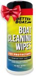 Boat Cleaner Wipes with UV Protection Boat Vinyl Cleaner and Protectant Car Leather Marine Boat Seat Cleaner Dashboard & Console Boat Cleaning Supplies Interior and Exterior Clean & Wash Products