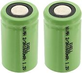 2x Exell 2/3A 1600mAh 1.2V NIMH Rechargeable Flat Top Batteries use with high power static applications (Telecoms UPS and Smart grid) radio controlled devices electric tools electric mopeds