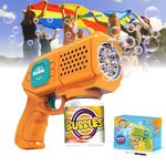 Automatic Bubble Machine Panacare Bubble Gun for kids/pets.Bubble blower with Rich bubbles 10000+ per minutes with light.Automatic Bubble Makers Toy for Boys/Girls/Wedding Scene (Yellow)