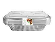 Sturdy Pack 9"x13"x2.5" Half-Size Disposable Aluminum Tray, Deep Steam Table Pans - Great for Catering, Cooking, Baking- 10 Pack with Lids