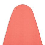 Encasa Homes Ironing Board Cover with 4mm Thick Felt Pad - Coral - Cotton, Stretchable, (fits Standard Large 125 x 39 cm) Boards