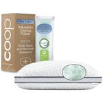 Coop Home Goods The Eden Cool Adjustable Pillow, Queen Size for Sleeping on Back, Stomach and Side Sleeper- Medium Soft Memory Foam Cooling Gel - CertiPUR-US/GREENGUARD Gold