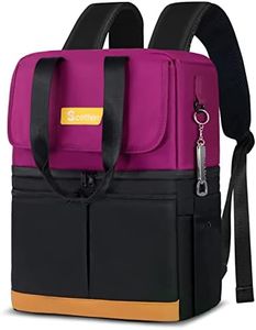 Scothen Backpack Cooler with Double Decker & 12 Ice Packs- Insulated Leak Proof & Waterproof Cooler Backpack- Soft Side Cooler Bag- Stylish Ice Chest Backpack for Women Travel Beach Picnic Lunch Work