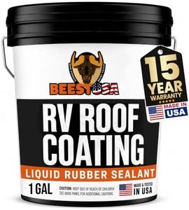 BEEST RV Roof Coating, 1 Gallon Covers up to 50 sq ft (2 Coats)| Temperature Reducing, RV Roof Sealant, Trailer & Camper Roof Repair, Liquid Rubber RV Roof Sealant, Waterproof - Easy to Apply- White