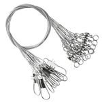 AMYSPORTS Freshwater Wire Fishing Leader Stainless Heavy Duty Wire Leader Fishing Saltwater Rigs Leaders Fishing Steel #3 40lb 9.8in 30pcs