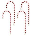 Candy Cane Stocking Holder, 4-Pack (Red and White) - Lightweight Yet Strong Christmas Stocking Hanger for Mantel