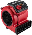 Vacmaster Red Edition AM201 1101 550 CFM Portable Air Mover Floor and Carpet Dryer for Drying and Cooling