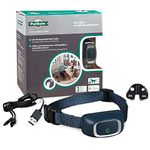 PetSafe Rechargeable Bark Collar, 15 Levels of Automatically Adjusting Static Correction, Rechargeable, Waterproof; Reduces Barking and Whining, for Dogs Over 8 lb, Navy (PBC17-16447)