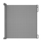Perma Indoor/Outdoor Retractable Baby Gate 41" Tall, Extends to 71" Wide, Gray