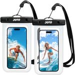 JOTO 2 Pack Waterproof Phone Pouch for snorkelling, IPX8 Underwater Case Sleeve Dry Bag for iPhone 15 14 13 Plus Pro Max, Galaxy S24 S23 S22 Ultra 7.0 inch, Cruise Beach Essential -Clear