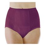 Wearever Women's Maximum Absorbency Incontinence Panty for Bladder Control - Washable, Reusable, Leak Proof Underwear for Women - Single Panty (Plum) (L) (Fits Hip: 41-42)