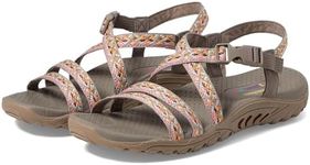 Skechers Women's Reggae-Dream Weaver Sport Sandal, Taupe Multi, 8