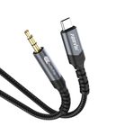 USB C to 3.5mm Aux Jack Cable(4FT), FONVOi 3.5mm Aux to USB C Audio Cable,Stereo Jack Cables for Car, Compatible with:iPhone 15/Google Pixel/Samsung Galaxy/Note/iPad Pro/Air/Mini 6 and More.…