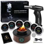 Yilador Electric Cocktails Smoker Kit with Torch, Add More Depth of Flavor, 6 Wood Chips, Whiskey Smoker Infuser Kit for Old Fashioned Bourbon Drinks, Gifts for Men, Fathers, Husband(Without Butane)