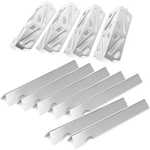 Uniflasy Grill Parts for Weber Genesis II E-410/E-415/E-435, Flavorizer Bars Heat Deflectors Replacements for Weber GS4 Genesis II LX E-440 66686 66041 66033, 17" Stainless Steel