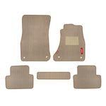 Elegant Vinyl Custom Fit Car Mat Compatible with Audi A4 (Cord Beige)