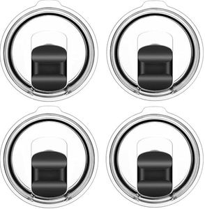 30 oz Magnetic Slider Tumbler Lid, 4 Pack Spill Proof Replacement Cup Cover Fit for YETI 30/32oz Tumbler 14oz Mug 35oz Straw Cup, Portable Travel Drink Lid, BPA Free