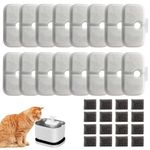 16 Pack Cat Water Fountain Replacement Filter for Petlibro Dockstream Cat Water Fountain PLWF005/PLWF115/PLWF105, Pet Water Fountain Filter with Replacement Pre-Filter Pump Sponges.