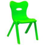 RUDRAMS Plastic Kids Chair || Strong & Durable Chair for Kids || Virgin Material Kids Chairs for 2 to 5 Years || Portable Kids Chair for 1 Year+ || Chairs for Kids Sustain Upto 100 kg (Green - Heart)