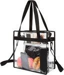 Clear bag Stadium Approved Clear Tote Bag with Zipper Closure Crossbody Messenger Shoulder Bag with Adjustable Strap for Concerts, Sports Events